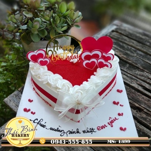 mẫu bánh tim chúc mừng sinh nhật em yêu