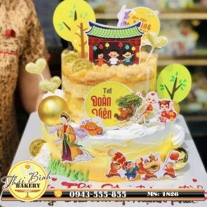 Bánh bông lan trứng muối 2 tầng vui tết trung thu