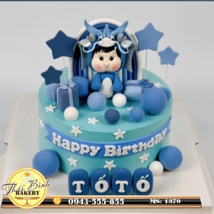 Bánh kem cậu bé rồng 3d handmade hộp quà tặng con yêu Tố Tố
