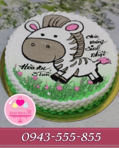 Bánh kem vẽ tuổi con ngựa tặng bé gái