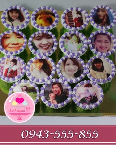 Bánh cupcake in ảnh tặng bạn bè công ty