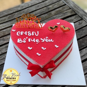 Bánh tim phủ bột vetandved đơn giản tặng bố mẹ