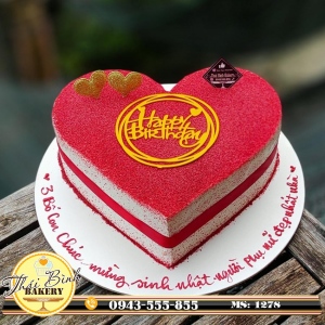 Bánh tim redves đơn giản 3 bố con tặng mẹ