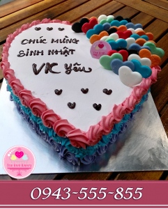 bánh in tim sắc mầu tặng vk yêu