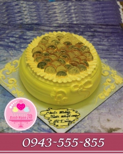 bánh kem hũ vàng tặng sếp