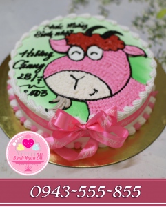 bánh kem tuổi dê tặng bé gái