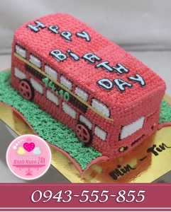 Bánh kem 3D ô tô buýt 2 tầng