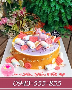 bánh kem phụ kiện ngựa pony