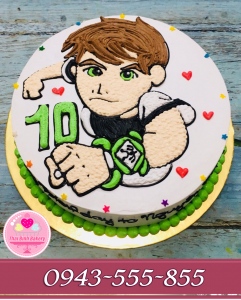 Bánh kem vẽ ben ten 10 tặng zai yêu