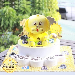 Bánh kem 3d dựng hình nổi tuổi chó năm 2019