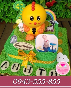 bánh kem 3d tuổi gà tặng sinh nhật bé zai