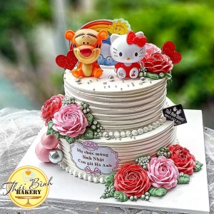 Bánh kem Hổ_Mèo kitty mô hình tặng bé Hà Anh
