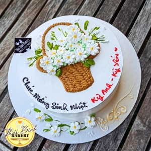 bánh giỏ hoa tặng sinh nhật vợ yêu