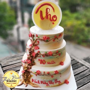 bánh kem 3 tầng mừng thọ ông