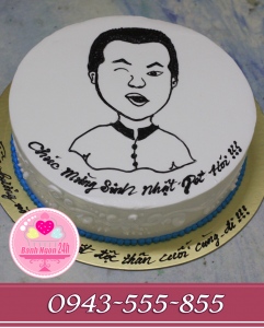 Bánh vẽ troll bạn trai đầu hói