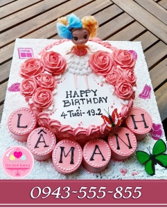 bánh kem búp bê dễ thương tặng bé gái