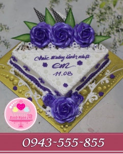 bánh kem bắt hoa hồng nghệ thuật