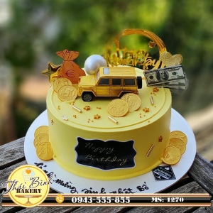 Bánh ô tô mô hình đô la mừng sinh nhật bố
