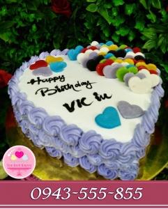 Bánh trái tim sắc mầu tặng vk yêu