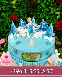 Mẫu bánh kem tạo hình nhân vật elsa nữ hoàng băng giá dễ thương