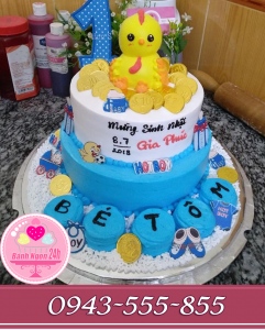 2 tầng bánh kem tuổi dậu - tặng bé tuổi gà