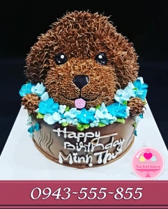 Bánh kem sinh nhật 3d tặng bé tuổi chó (tuổi tuất)