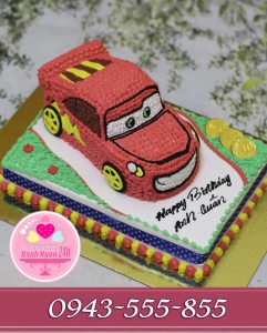 Bánh 3D ô tô 2 tầng mc queen tặng bé trai