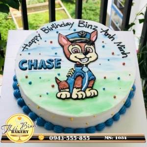bánh kem vẽ chú chó cứu hộ chase