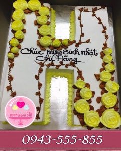 Bánh cắt chữ H tông vàng