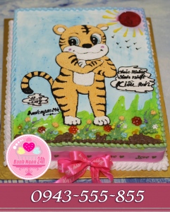 Bánh kem vẽ tặng bé tuổi hổ