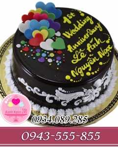 Bánh kem sô cô la trái tim sắc mầu kỷ niệm lê ánh, nguyễn ngọc