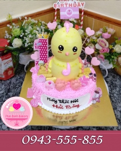 Bánh kem mừng thôi nôi Hải Băng tuổi gà