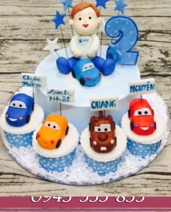 Bánh kem 3D tặng bé trai thích chơi ô tô