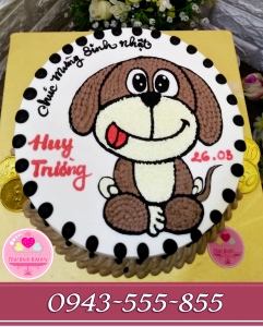 bánh kem vẽ tặng bé tuổi chó - tuổi tuất