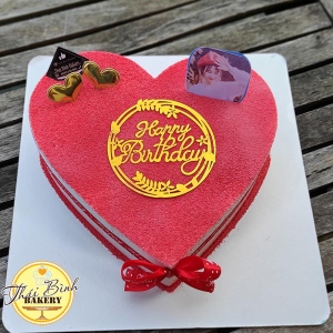 Bánh tim đỏ in ảnh tặng bạn