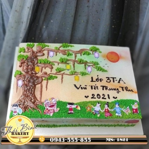 Bánh kem HCN cây đa lồng đèn bé vui trung thu
