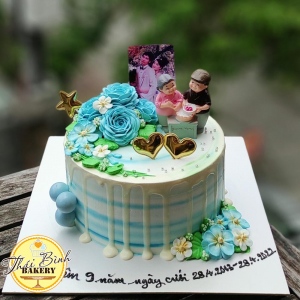 Bánh kem tượng ông bà làm bánh kỉ niệm ngày cưới