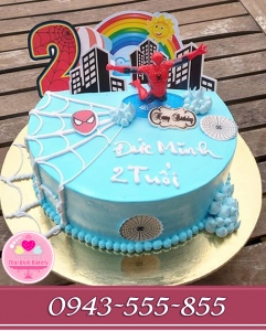 Bánh kem 3D siêu nhân người nhện tặng bé 2 tuổi