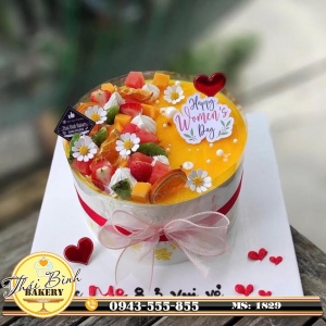 Bánh mousse hoa quả mừng ngày phụ nữ Việt Nam 20/10