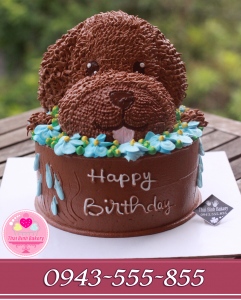 bánh kem tạo hình chó 3d tặng con yêu