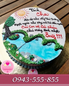 bánh kem nghệ thuật tặng sinh nhật ông nội