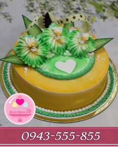 bánh âu tông cam xanh tặng bạn gái