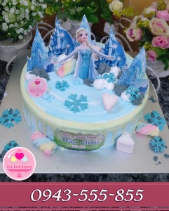 bánh kem elsa công chúa tuyết tặng bé bảo châu 6 tuổi