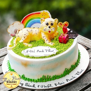 Bánh kem hổ 3D dành tặng con yêu