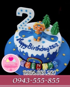 Bánh fondant poporo vui chơi