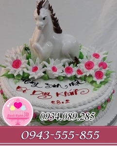 Bánh kem 3D tuổi ngựa mừng sinh nhật bé duy khánh