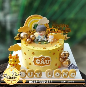 mẫu bánh kem đầy tháng tuổi thìn (rồng)