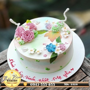 Bánh kem bắt hoa hồng sang trọng tặng Mẹ yêu