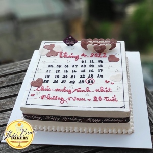 Bánh vuông tờ lịch tháng sang trọng tặng con yêu