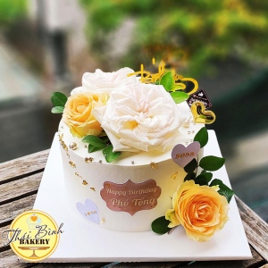 bánh cắm hoa sang đẹp tặng sếp